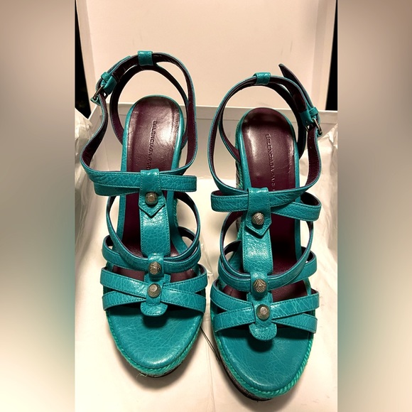 Balenciaga Leather Arena Espadrilles Sandals - Picture 2 of 7